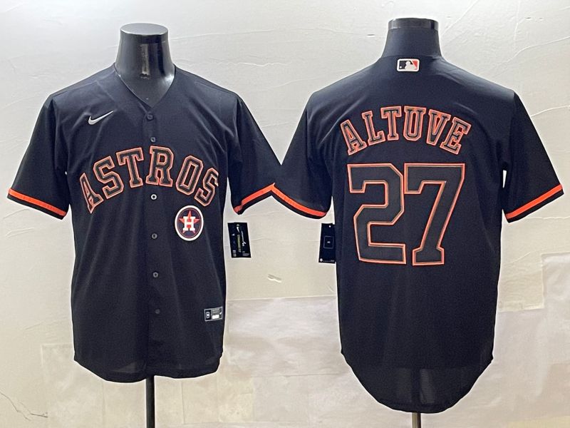 Men Houston Astros #27 Altuve Black Game Nike 2025 MLB Jersey style 4257->houston astros->MLB Jersey